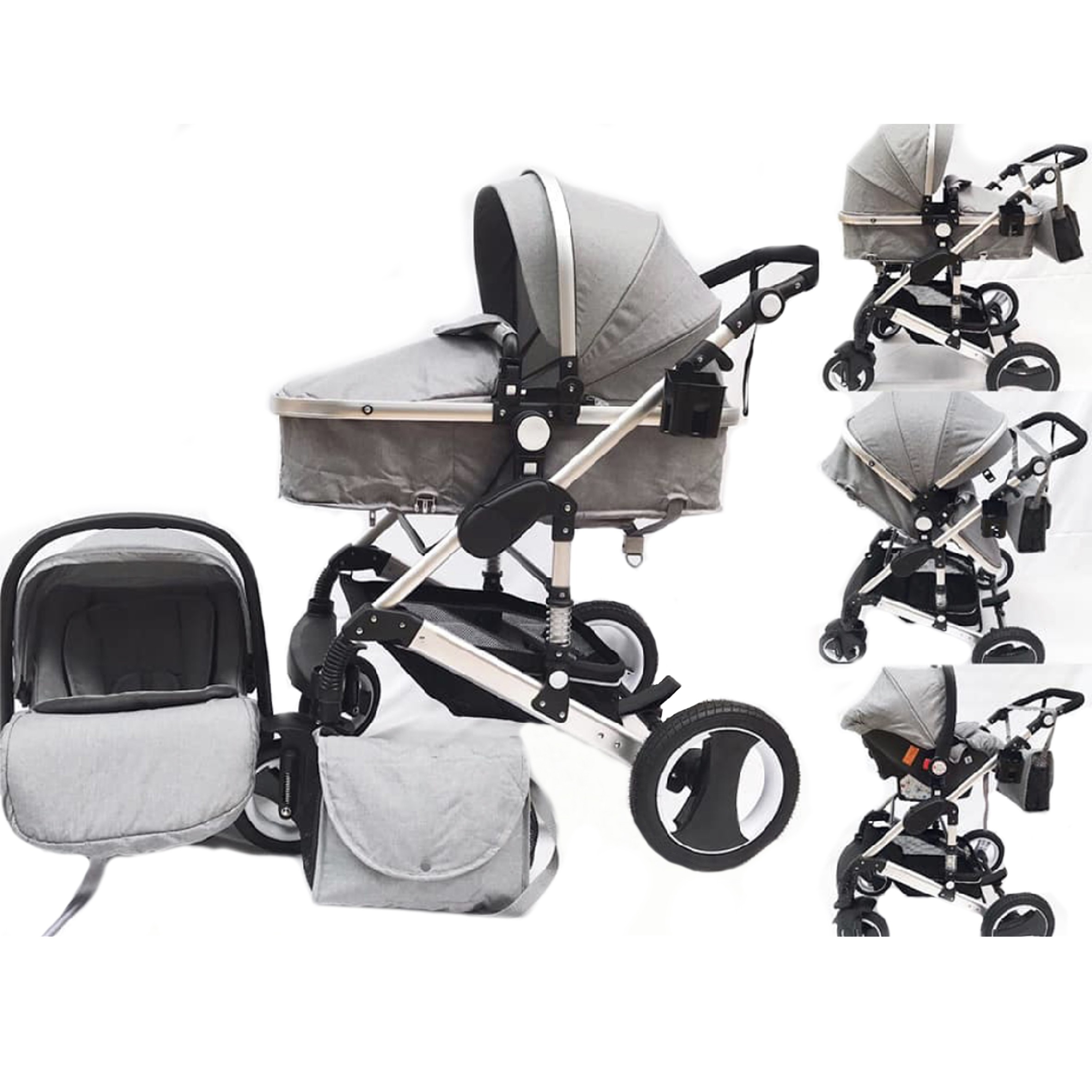 Carucior 3 in 1 Luna Travel Kota Baby Gri