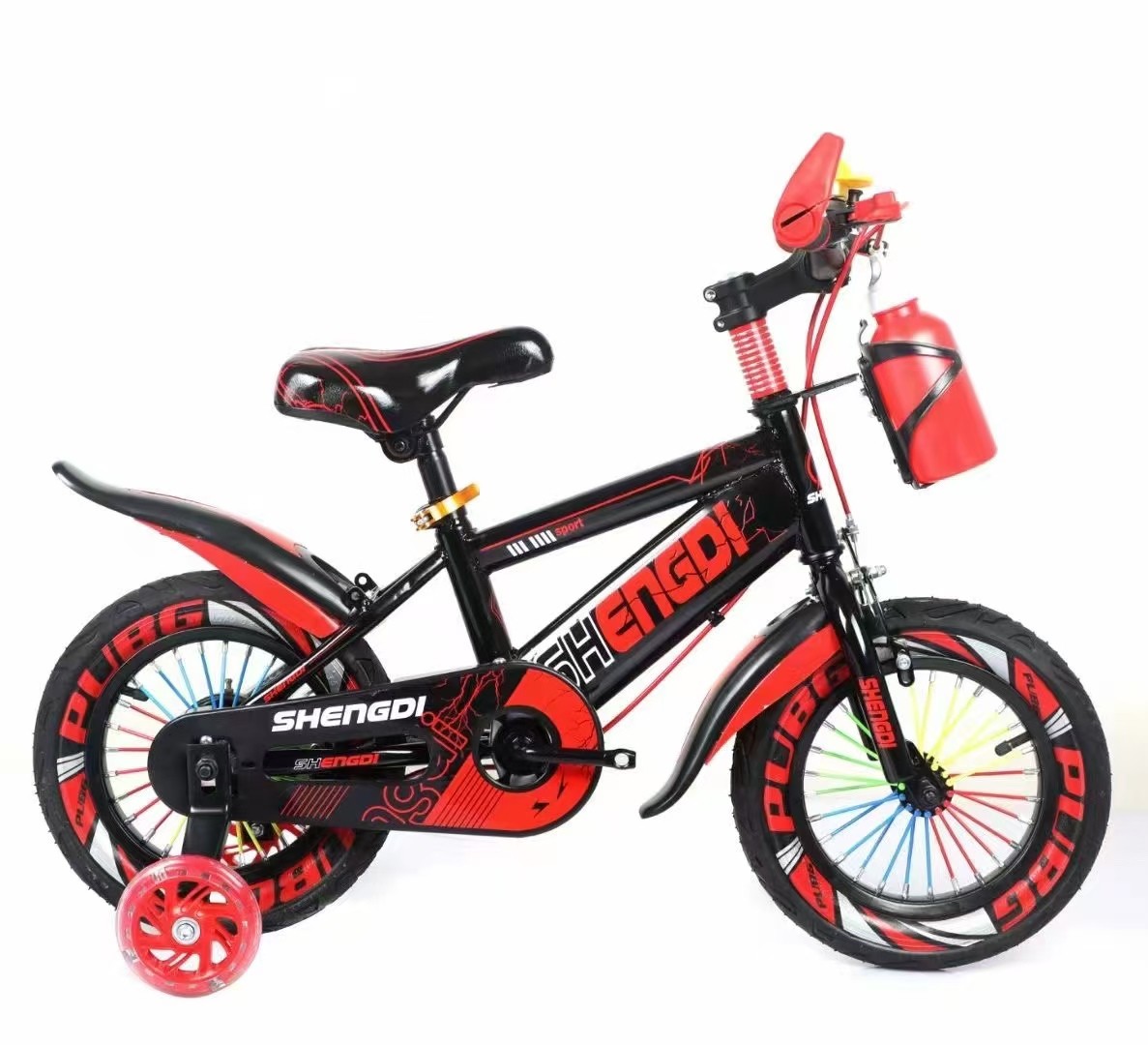 Bicicleta “ Red Fast Motan KotaBaby “, 16 inch, pentru copii, 5-8 ani, roti detasabile si ajutatoare silicon